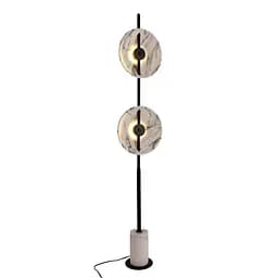 Торшер LED Levistella 909XLL07F, 8W, чорний, мраморне оснування, 3 режими світла, сучасний стиль для дому - мініатюра 2