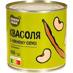 Квасоля Повна Чаша в ніжному соусі стерилізована 420 г - мініатюра 2