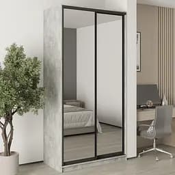 Шкаф-купе двухдверный MebelStar Стандарт BG 2 Зеркала 120x60x240 см Бетон (MBS-10374)