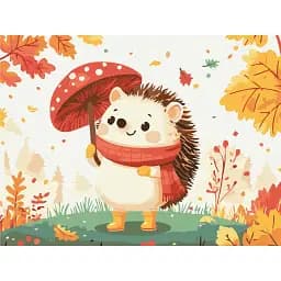 Картина по номерам Brushme Осенний ежик 30x40 см