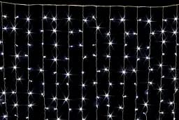 Гирлянда штора 2х3 м в комнату на стену Белая светодиодная интерьерная 320 ламп Laplandia от сети (w.03.5Т.320+)