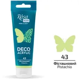 Акрил для декору Фісташковий (43) матовий 75 мл Rosa Talent