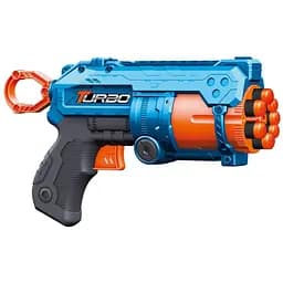 Игрушечный детский пистолет механический с барабаном и мягкими патронами (12 шт.) (22,5 х 14см)