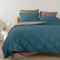 Покривало стьобане двостороннє Cosas Ocean Sand 110х140 см (Blanket_68Sky_84Quartz_kt_15Espresso_110x140) - мініатюра 4