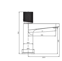 Змішувач для раковини Omnires Contour (CT8010AT) - мініатюра 4