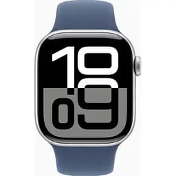 Смарт-годинник Apple Watch Series 10 GPS 42mm Silver Alu. Case w. Denim Sport Band - S/M (MWWA3) - мініатюра 2