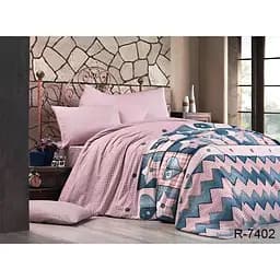 Комплект постільної білизни TAG Tekstil з компаньйоном 2-спальний Рожевий 000142518 (R7402)