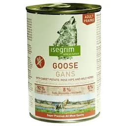 Влажный корм для взрослых собак Isegrim Adult Goose Гусь с бататом, шиповником и травами 400 г