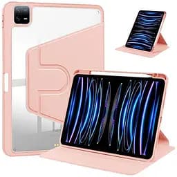 Чехол TPUCristal Pen holder 360 для Xiaomi Pad 7/7 Pro 11 2025 Светло-розовый