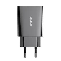 Мережевий зарядний пристрій Baseus Speed Mini Quick Charger 1C 20W EU чорний CCFS-SN01 - мініатюра 6