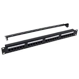 Патч-панель 19" 24xRJ-45 UTP Cat.6, 1U, with organizer Kingda (KD-PP07-UTP-C6-24P)