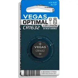 Первинний елемент живлення Vegas Optimal CR1632 lithium 1 шт. (VСR-1632BL1-OP)