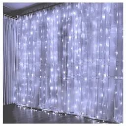 Новорічна, весільна світлодіодна гірлянда шторка дощ "Водоспад" YS-84003 400 LED 3х2 метра (білий), Yu Xin 82716