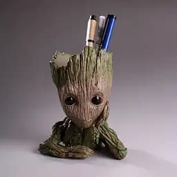 Горщик для квітів та канцелярії Грут Groot G1 + підставка пень - мініатюра 7