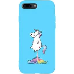 Чехол-накладка Toto Matt TPU 2 mm Print Case Apple iPhone 7 Plus/8 Plus #30 Unicorn Puk Sky Blue