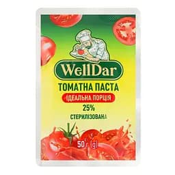 Паста томатна 25 % стерилізована Ідеальна порція WellDar м/у 50 г