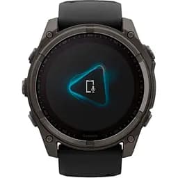 Смарт-годинник Garmin Fenix 8 Solar Sapphire 51mm Carbon Gray DLC Titanium with Black/Pebble Gray Silicone Band (010-02907-10/11/70) [115055] - мініатюра 8