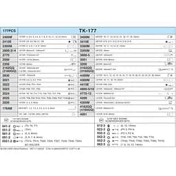 Набір інструментів Hans 1/4, 3/8, 1/2, 177 предметів (TK-177V) - мініатюра 11