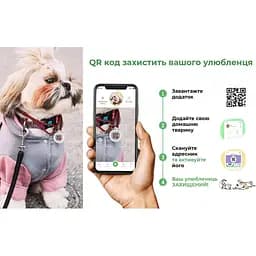 Нашийник для собак Waudog Nylon Дім, c QR паспортом, пластиковий фастекс, M, 24-40х2 см - мініатюра 6