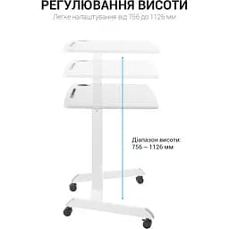 Геймерський стіл OfficePro ODM380 White (ODM380W) - мініатюра 7
