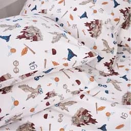 Простыня на резинке MirSon Фланель 013 Harry Potter 120x190 см белая с узором (2200009653858)