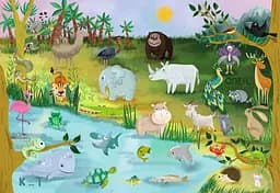 Дитяча навчальна гра з багаторазовими наклейками "ZOO Абетка" (КП-005) KP-005 укр. мовою - мініатюра 3