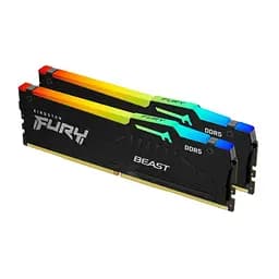 Модуль пам'яті для комп'ютера DDR5 64GB (2x32GB) 6000 MHz Beast RGB Kingston Fury (ex.HyperX) (KF560C36BBEAK2-64) - мініатюра 2