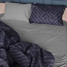 Простыня MirSon Сатин 22-1396 Geometric Vibes 200x220 см (2200010565454)