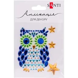 Аппликация из страз Santi Owl самоклеящихся 9.5х8 см (742989)
