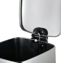 Відро для сміття Zerix Kubix-TC0106 SS Color з плавним закриттям квадратне 6 л нержавійка (ZX5889)  - мініатюра 2