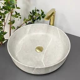 Умивальник VBI Bari grey stone matt накладний VBI-011603, Сірий - мініатюра 3