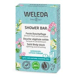 Твердый арома-бар для душа Weleda Герань и Литсеа Кубеба, 75 г (006247X9)