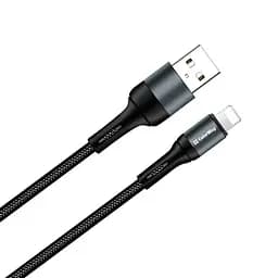 Кабель ColorWay USB - Lightning (M/M), nylon, 2.4 А, 1 м, Black (CW-CBUL045-BK) - мініатюра 3