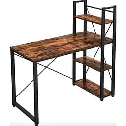 Комп'ютерний стіл Leobert Devoko з боковими полицями у стилі Loft коричневий