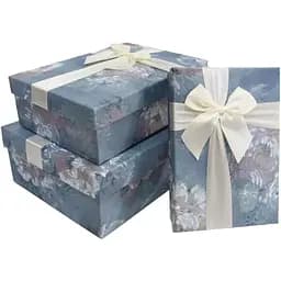 Набор подарочных коробок UFO 3 шт. голубой (10348-043 Набір 3 шт BLUE прям.)