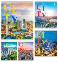 Тетради ученические 48 листов клетка Твердая Микс PRD, 10 шт. в упаковке