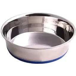 Миска для собак 4Dog, из нержавеющей стали, 13 см, 0,5 л, голубое основание