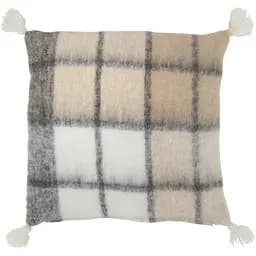 Подушка J-line в клітинку 45х45 см бежева (38604)