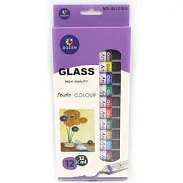 Набір фарб для скла та кераміки Bambi DSCN0678, 12 мл 12 шт