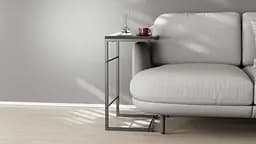 Столик Террі Ferrum-decor 650x440x330 Чорний метал ДСП Венге Магія 16 мм (FRD-105316) - мініатюра 5