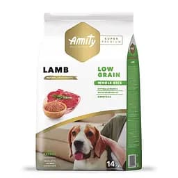 Низькозерновий корм для собак усіх порід з ягням і рисом Amity Super Premium Lamb 14 кг