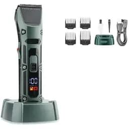 Машинка для стрижки волос XPRO V-696 профессиональная с насадками зеленая (41444-V696_689)