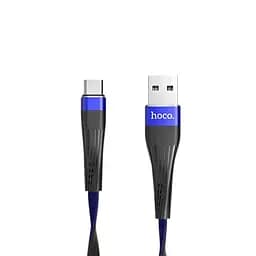 USB Cable Hoco U39 Slender Type-C Black/Blue 1.2m