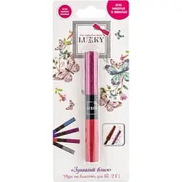 Тушь и блестки для ресниц Lukky 2 в 1 розовая с блестками (T18923)