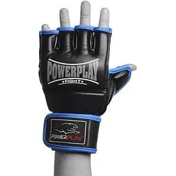 Рукавиці для MMA PowerPlay 3058 Black/Blue - M - мініатюра 4