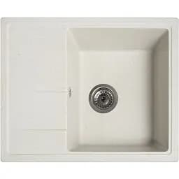Гранітна кухонна мийка Romzha Cerand Biela (101) з крилом
