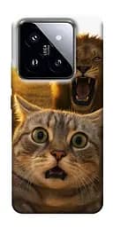 Чохол Demsky Shocked cat and lion для Xiaomi 14 Pro