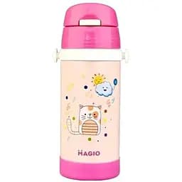 Дитячий харчовий термос Magio MG-1049Р кришка із замком 350 мл Рожевий