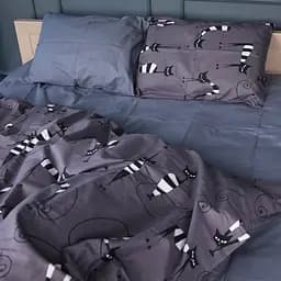 Комплект постільної білизни MirSon Бязь Night cats 200х220 см (2200011152035)