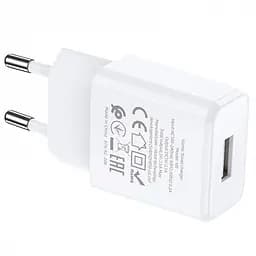 Мережевий зарядний пристрій 1 USB Hoco N9 2.1 A White - мініатюра 7